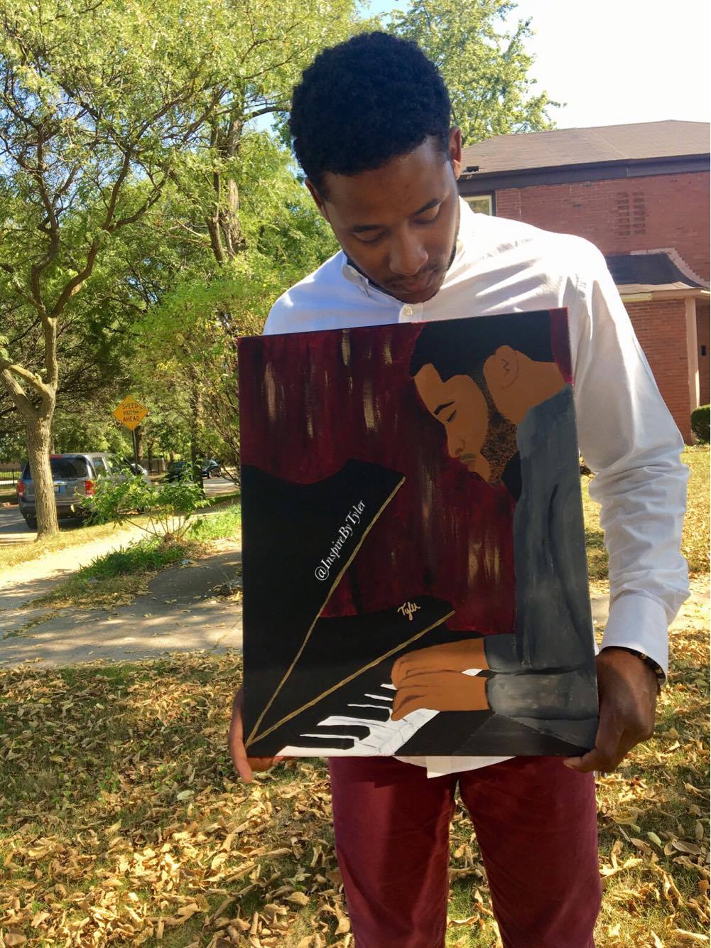Clark Piano Man Painting