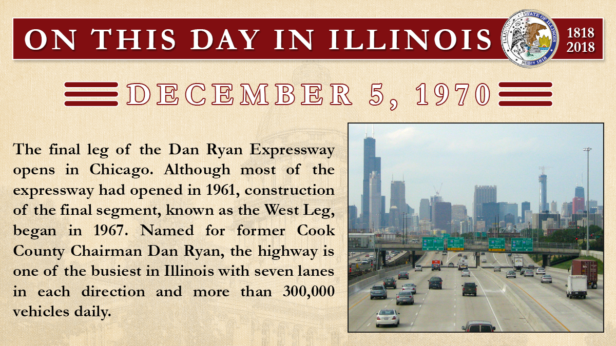Dec. 5, 1970 - The final leg of the Dan Ryan Expressway opens in Chicago.