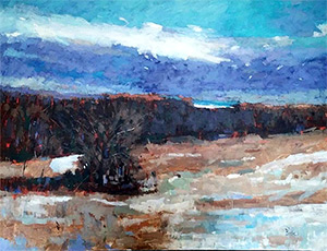 Winter Fields - 30x40 acrylic on canvas
