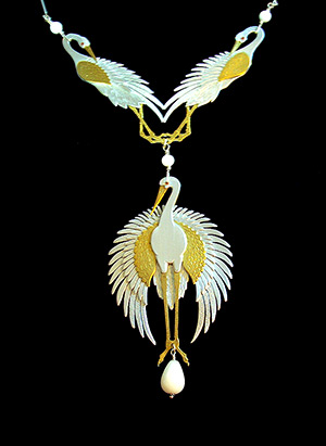 Crane Necklace