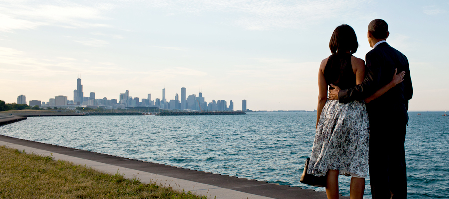 President Barack Obama and The First Lady in Chicago