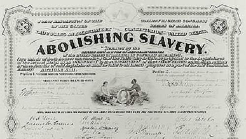 13th Amendment Engraving detail